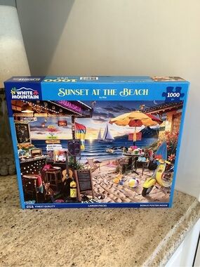 White Mountain Sunset at the Beach Puzzle - 1000 Pieces